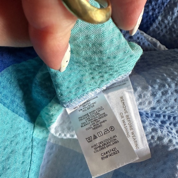 Blue Plaid with Open Back LOFT Dress, XL, NWT - Picture 10 of 10